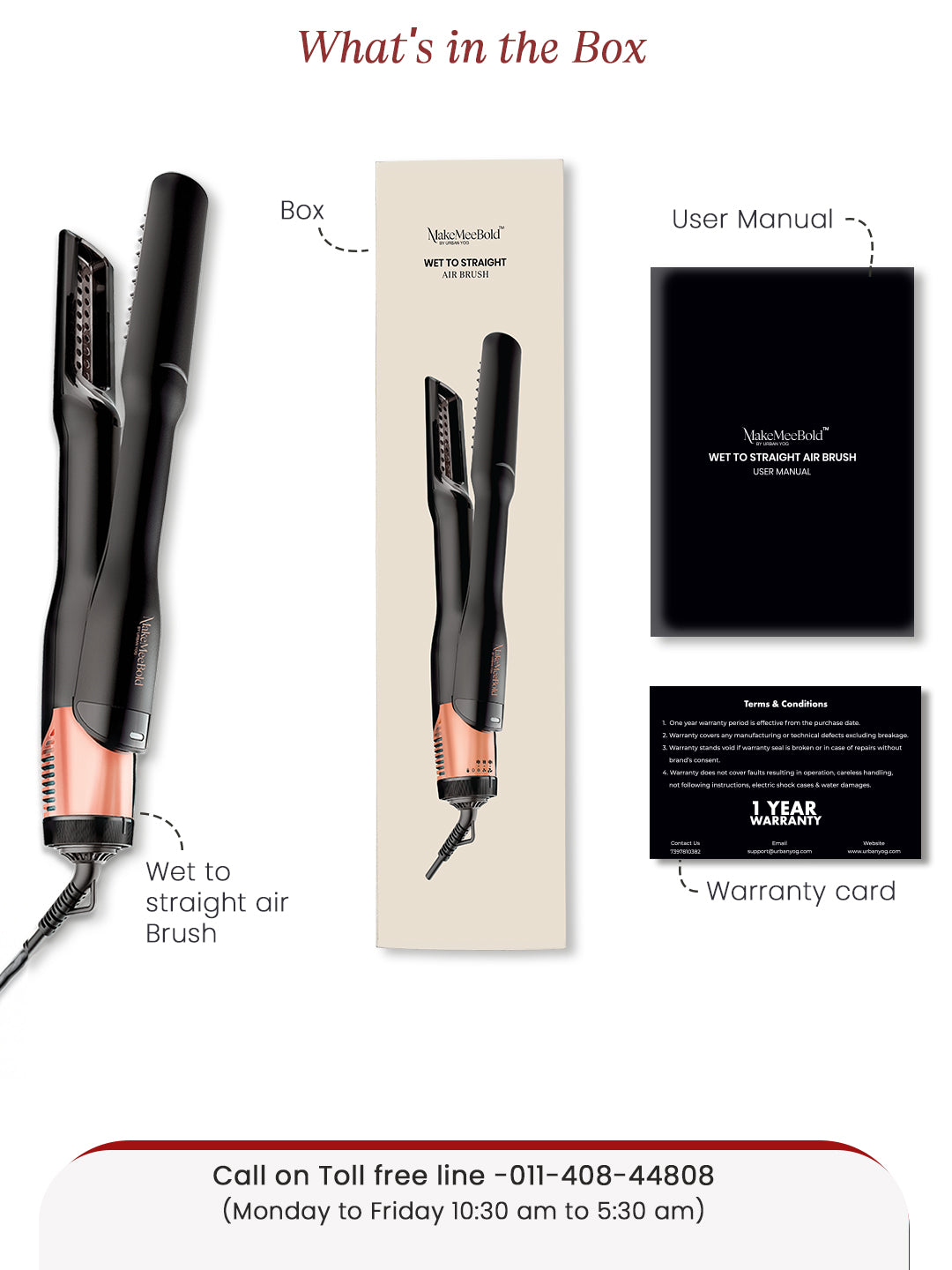 MakeMeeBold Wet To Straight Air Brush by Urban Yog