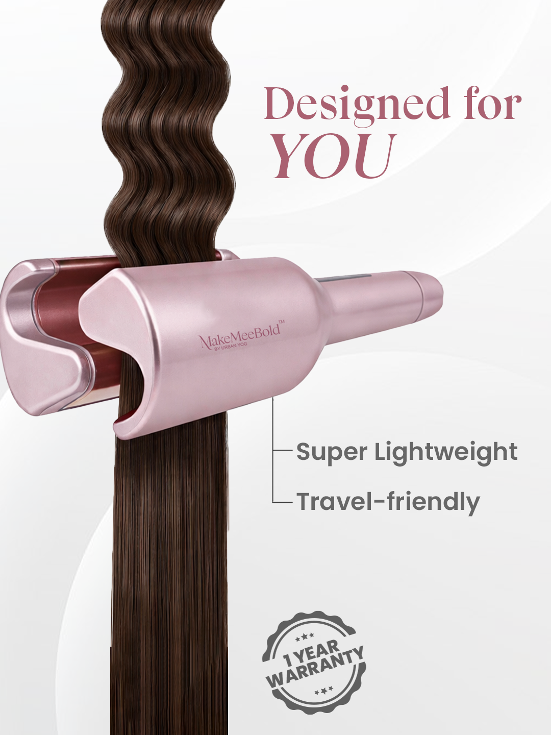 Automatic hair curler with two-way curling for waves and curls