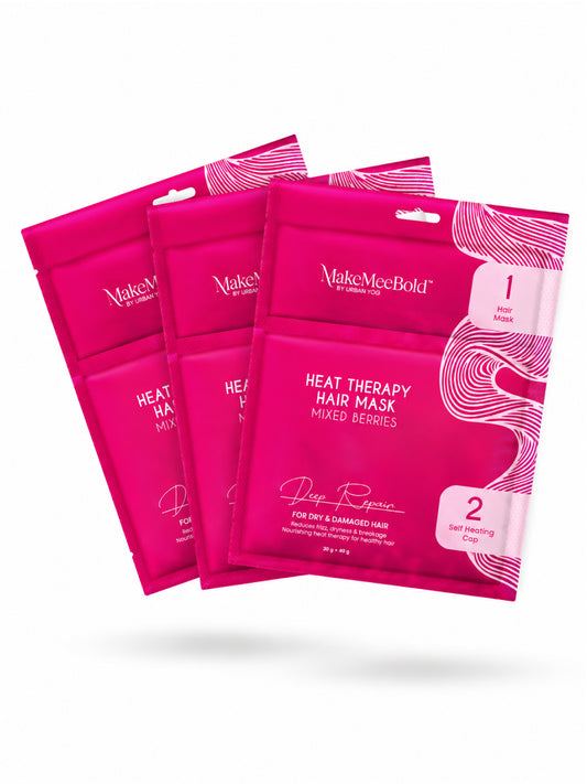 MakeMeeBold Heat Therapy Hair Mask Pack of 3
