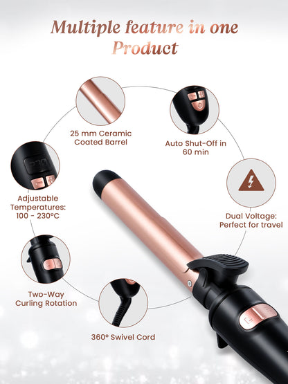 MakeMeeBold Rotating Hair Curling Iron by Urban Yog