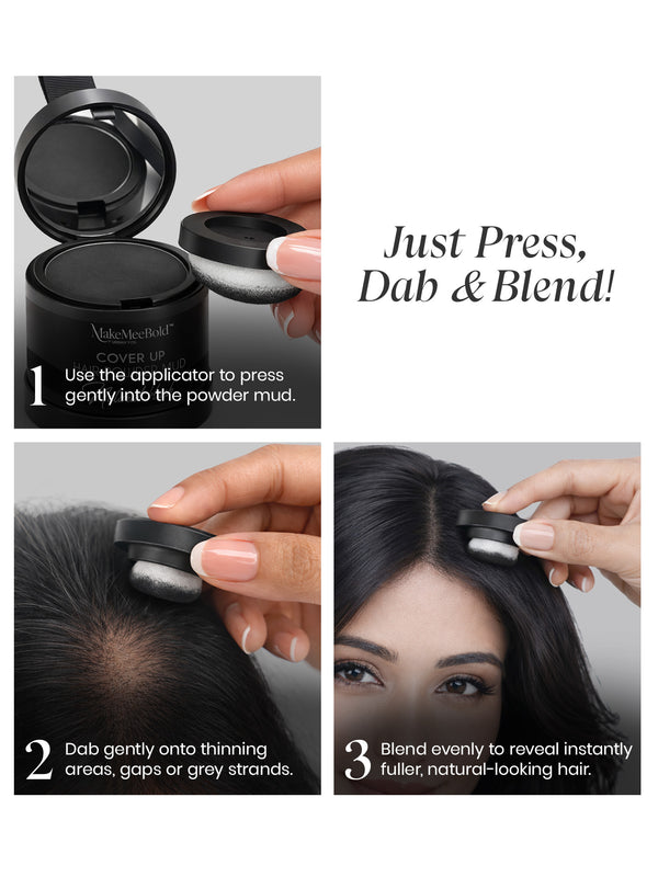 Makemeebold Cover up hair powder mud (Natural black)