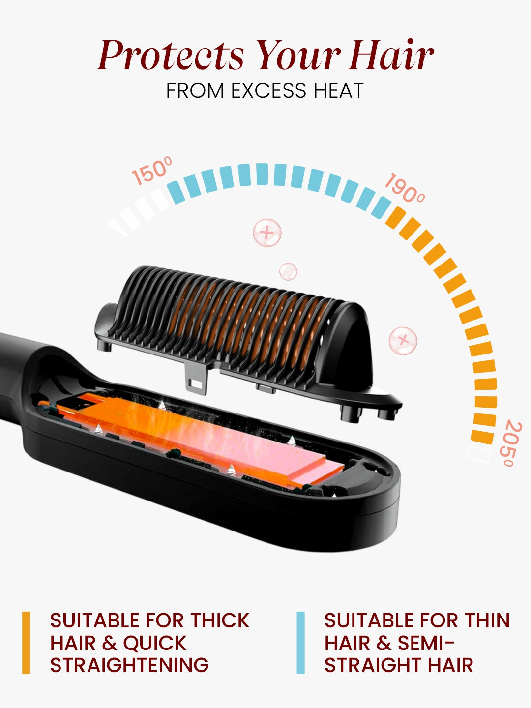MakeMeeBold Hair Straightening Brush