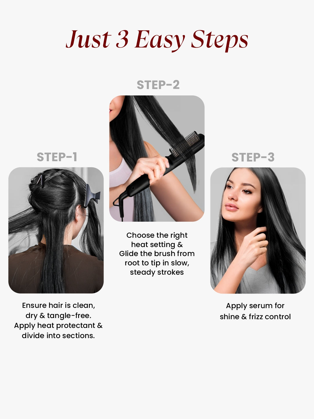 MakeMeeBold Hair Straightening Brush