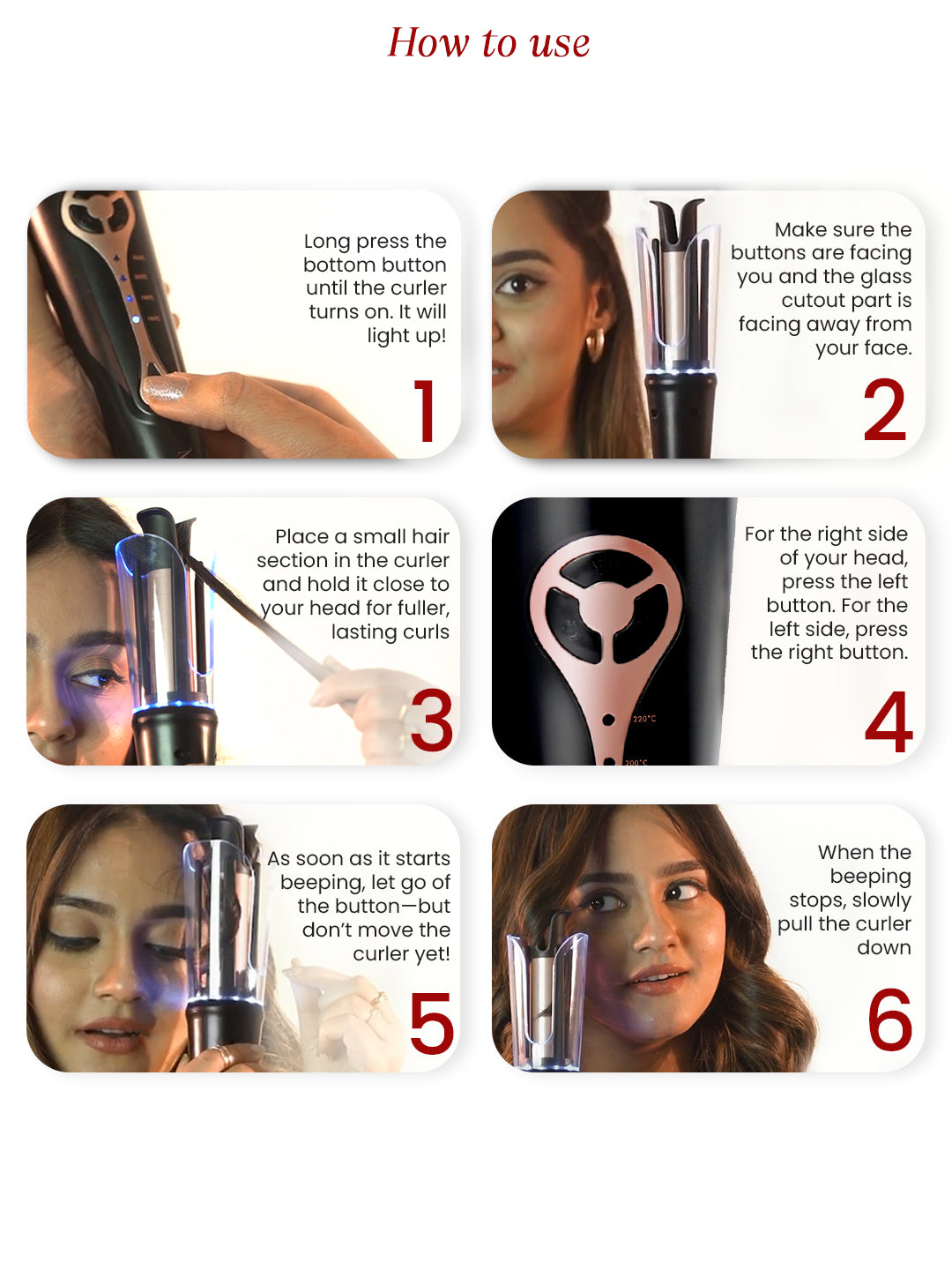 Anti-stuck function that keeps hair from tangling in the curler