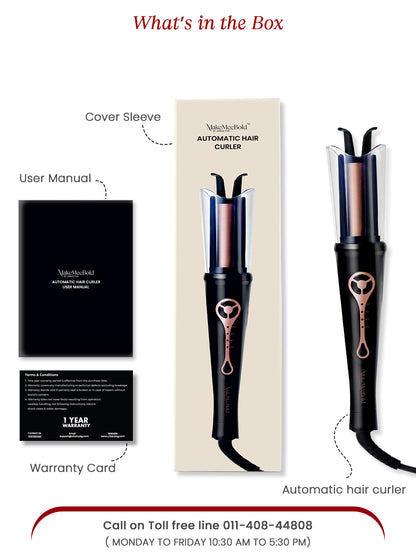 Key features of the MakeMeeBold automatic hair curler