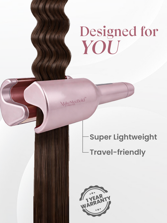 Automatic hair curler with two-way curling for waves and curls