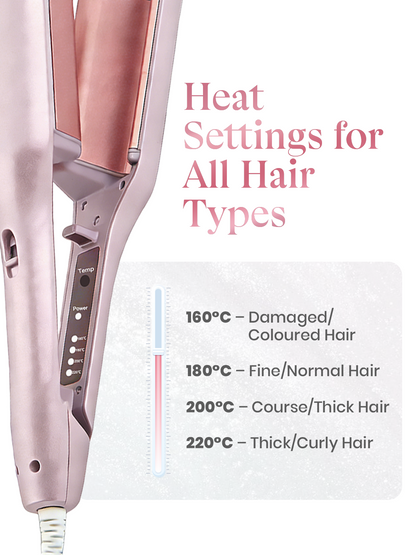 Ceramic-coated barrel hair curler for shiny, frizz-free curls
