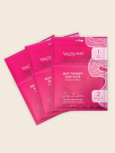 MakeMeeBold Heat Therapy Hair Mask Pack of 3