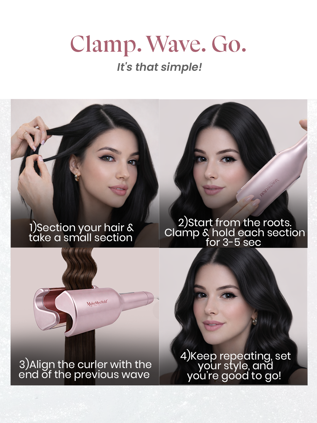 Tangle-free hair curler with 360° swivel cord