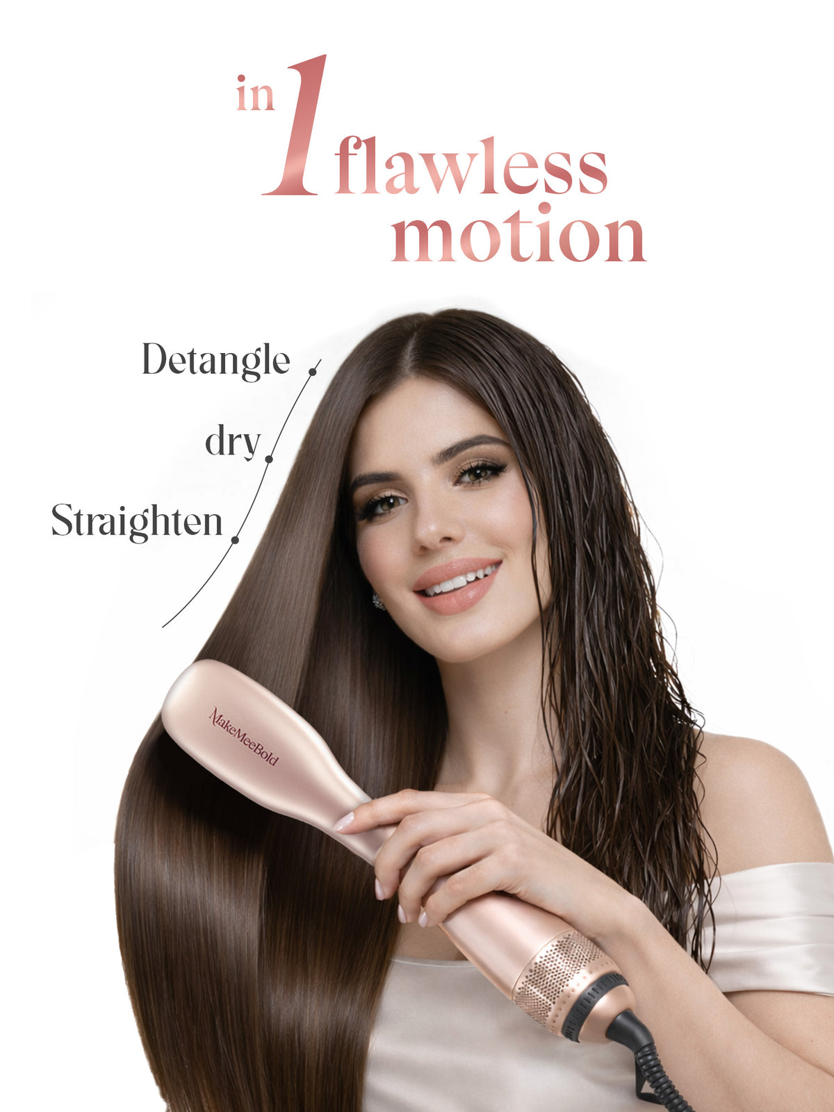 Hair straightener dryer combo that dries and straightens hair in one step