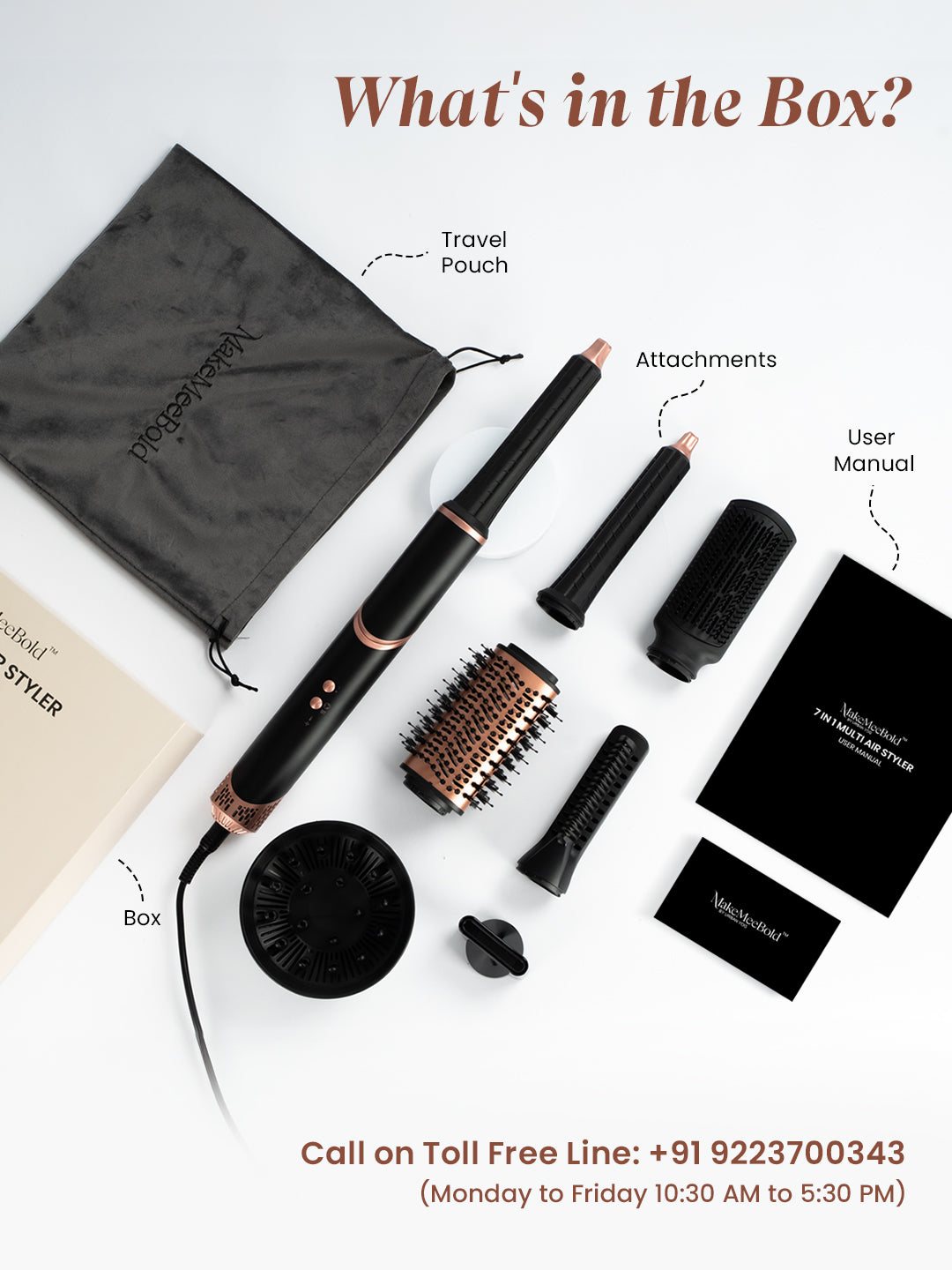 MakeMeeBold 7-IN-1 Multi Air Styler by Urban Yog