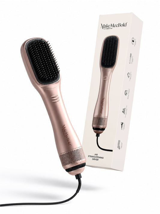 MakeMeeBold Air Straightening Dryer 2-in-1 hair straightener brush for women