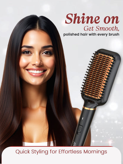 73mm large paddle straightener brush covers more hair per stroke